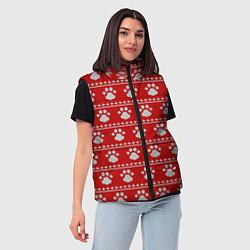 Женский жилет Вязанные лапки, цвет: 3D-черный — фото 2