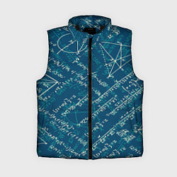 Женский жилет Математика, цвет: 3D-черный