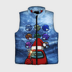 Женский жилет Among us Happy New Year, цвет: 3D-красный