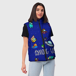 Женский жилет Among Us Game, цвет: 3D-красный — фото 2