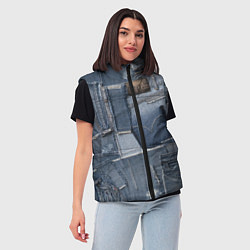 Женский жилет Jeans life, цвет: 3D-светло-серый — фото 2