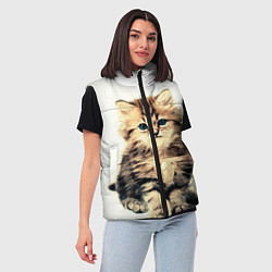 Женский жилет Котёнок, цвет: 3D-красный — фото 2