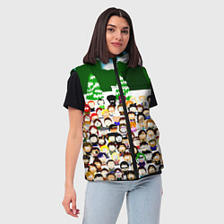Женский жилет Южный Парк South Park, цвет: 3D-красный — фото 2