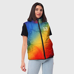 Женский жилет Cs:go Marble Fade Мраморный Градиент, цвет: 3D-красный — фото 2