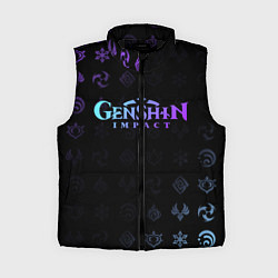 Женский жилет GENSHIN IMPACT, цвет: 3D-черный