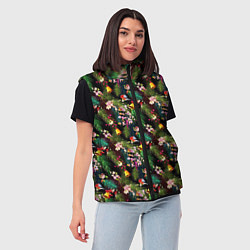 Женский жилет Новогодняя Ёлка, цвет: 3D-светло-серый — фото 2