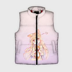 Женский жилет Малышка чиби пончик лис, цвет: 3D-красный