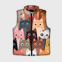 Женский жилет Котики мультяшные, цвет: 3D-красный