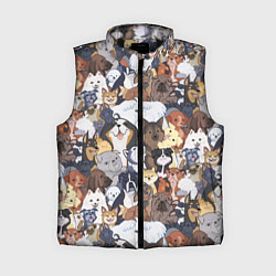 Женский жилет Dogs, цвет: 3D-черный