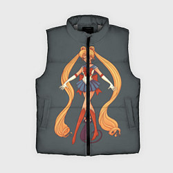 Женский жилет Sailor Moon Сейлор Мун, цвет: 3D-светло-серый