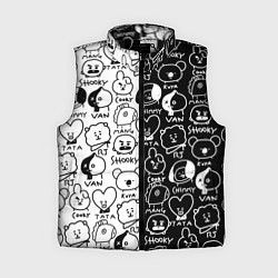 Женский жилет BTS BT21, цвет: 3D-черный