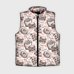 Женский жилет Фастфуд Fast food, цвет: 3D-красный