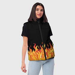 Женский жилет ОГОНЬ И НИЧЕГО ЛИШНЕГО, цвет: 3D-черный — фото 2