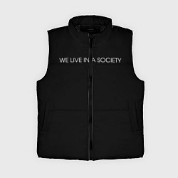 Женский жилет WE LIVE IN A SOCIETY, цвет: 3D-черный