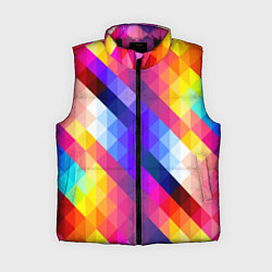 Женский жилет Пиксельная радуга