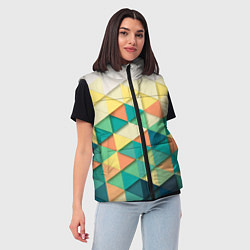 Женский жилет Ромбики, цвет: 3D-красный — фото 2