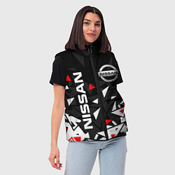 Женский жилет NISSAN НИССАН ОСКОЛКИ, цвет: 3D-черный — фото 2
