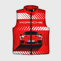 Женский жилет PORSCHE ПОРШЕ RED STYLE, цвет: 3D-черный
