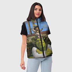 Женский жилет Шрек, Кот и Осёл, цвет: 3D-красный — фото 2