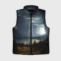Женский жилет Фантастический пейзаж, цвет: 3D-красный