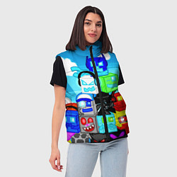 Женский жилет Geometry Dash, цвет: 3D-светло-серый — фото 2