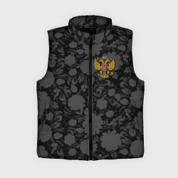 Женский жилет Герб России Хохлома