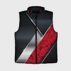 Женский жилет 3D BLACK AND RED METAL