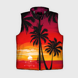 Женский жилет Гавайский закат
