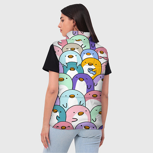 Женский жилет Пингвины / 3D-Светло-серый – фото 4