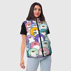 Женский жилет Пингвины, цвет: 3D-светло-серый — фото 2