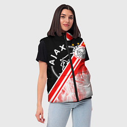 Женский жилет FC AJAX AMSTERDAM ФК АЯКС, цвет: 3D-черный — фото 2