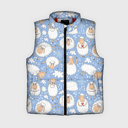 Женский жилет Счастливые овечки, цвет: 3D-красный