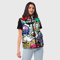 Женский жилет Граффити, цвет: 3D-черный — фото 2