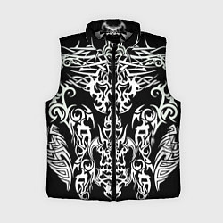 Женский жилет ТАТУ ЧЕРНО БЕЛОЕ УЗОР