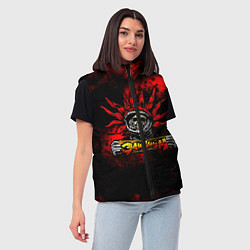 Женский жилет Элизиум череп с табличкой, цвет: 3D-черный — фото 2