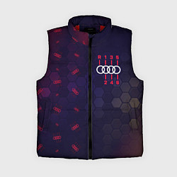 Женский жилет Audi - Gearbox - Hexagon Pattern, цвет: 3D-красный