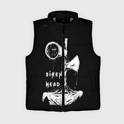 Женский жилет Сиреноголовый ЧБ Siren Head, цвет: 3D-светло-серый