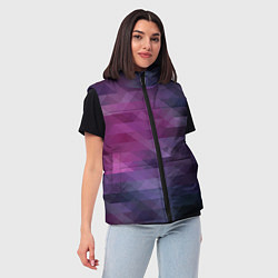 Женский жилет Фиолетово-бордовый узор, цвет: 3D-красный — фото 2