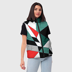 Женский жилет Абстрактный геометрический, цвет: 3D-черный — фото 2