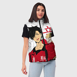 Женский жилет Куроо и Кенма, Haikyuu!!, цвет: 3D-черный — фото 2