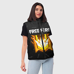 Женский жилет Free Fire Фри фаер, цвет: 3D-черный — фото 2