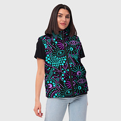 Женский жилет Яркий абстрактный узор, цвет: 3D-черный — фото 2