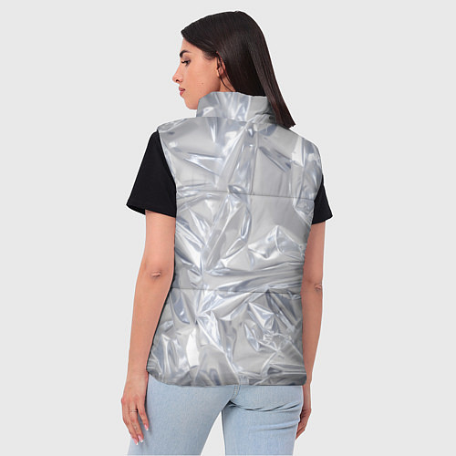 Женский жилет Голографичная фольга / 3D-Светло-серый – фото 4