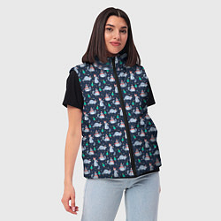 Женский жилет НОВОГОДНИЙ ЕНОТ COON Z, цвет: 3D-светло-серый — фото 2