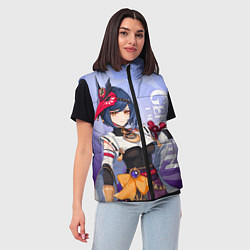 Женский жилет Genshin Impact, Сара, цвет: 3D-черный — фото 2