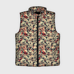 Женский жилет Кровавые Черепа, цвет: 3D-светло-серый