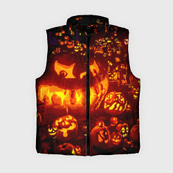 Женский жилет Тыквы на Хэллоуин, цвет: 3D-черный