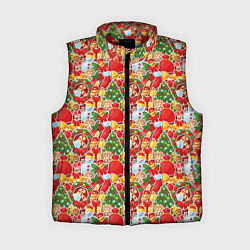Женский жилет Merry Christmas символика, цвет: 3D-красный