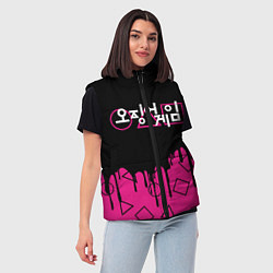 Женский жилет Игра в кальмара: Логотип, цвет: 3D-красный — фото 2