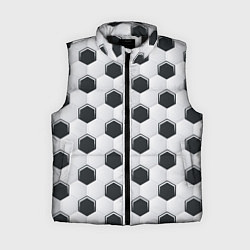 Женский жилет Текстура футбольного мяча, цвет: 3D-черный